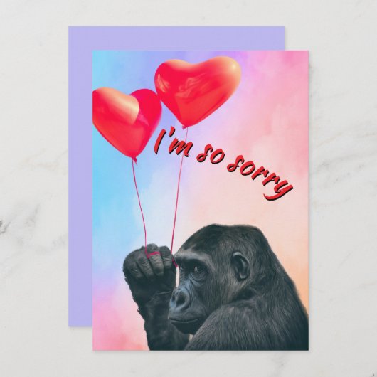 "I'm so sorry" Enkele kaart (Voorkant / Achterkant)