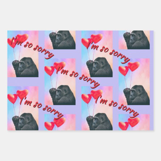 "I'm so sorry" Inpakpapier Vel (Voorkant 3)