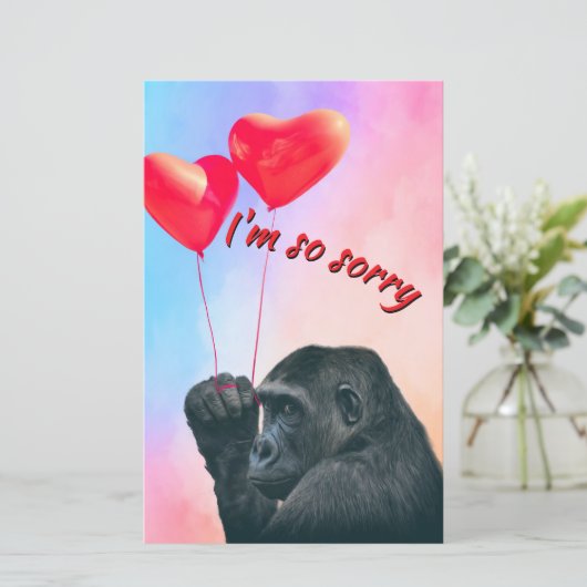 "I'm so sorry" Papiervel (Staand voorkant)