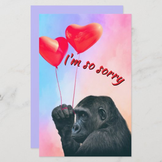 "I'm so sorry" Papiervel (Voorkant / Achterkant)