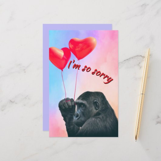 "I'm so sorry" Papiervel (Voorkant / Achterkant in situ)