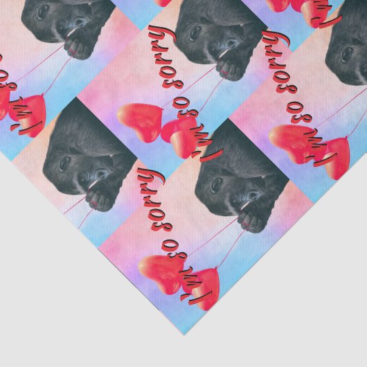 "I'm so sorry" Tissuepapier (Detail)