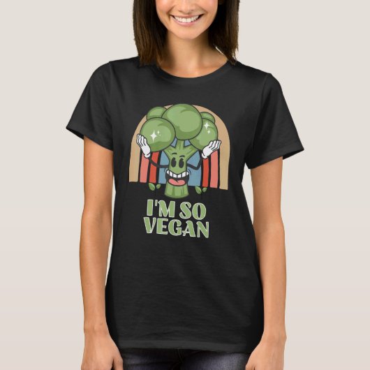 Im so Vegan Broccoli Vegetable Food Broccoli T-shirt (Voorkant)