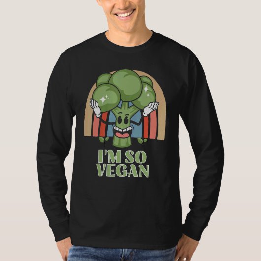 Im So Vegan Broccoli  Vegetable Food Broccoli T-shirt (Voorkant)