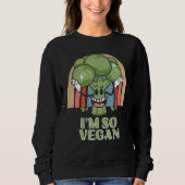 Im So Vegan Broccoli  Vegetable Food Broccoli Trui (Voorkant)