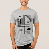 "I'm Somewhere In Here" Grijs Zwart Geometrisch Tri-Blend Shirt (Voorkant)