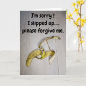 I'm sorry...banana skin card kaart (Gele Bloem)