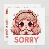 I'm Sorry  Feestdagenkaart (Voorkant / Achterkant)