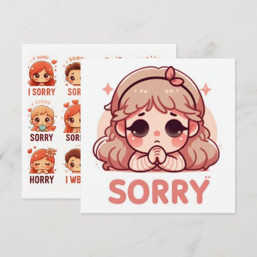 I'm Sorry  Feestdagenkaart (Voorkant / Achterkant)