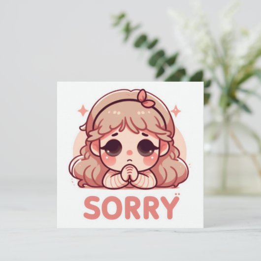 I'm Sorry  Feestdagenkaart (Staand voorkant)