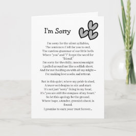 I'm Sorry Forgive Me Card Kaart