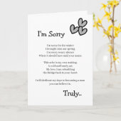 I'm Sorry Forgive Me Card Kaart (Gele Bloem)