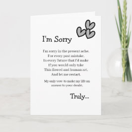I'm Sorry Forgive Me Card Kaart