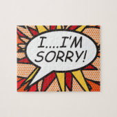 I'M SORRY Fun Retro Comic Book Pop Art Legpuzzel (Horizontaal)