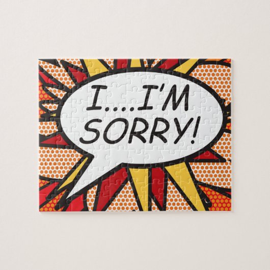 I'M SORRY Fun Retro Comic Book Pop Art Legpuzzel (Horizontaal)