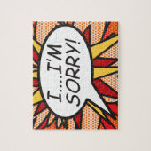 I'M SORRY Fun Retro Comic Book Pop Art Legpuzzel (Verticaal)