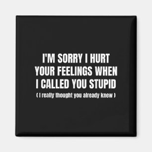 Im Sorry I Hurt Your Feelings When I Called You St Magneet