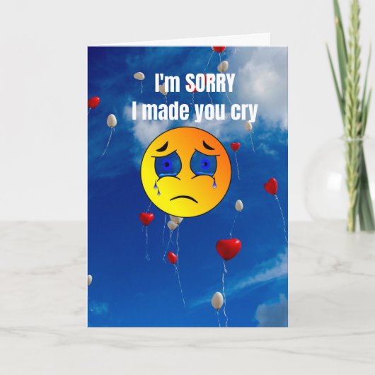 I'm sorry I made you cry. Kaart (Voorkant)