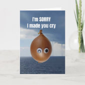 I'm sorry I made you cry. Kaart (Voorkant)