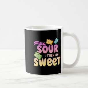 Im Sour Then Im Sweet Funny Snoep Patch Sweet Kind Koffiemok