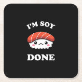 I'm Soy done Kawaii Sushi Kartonnen Onderzetters (Voorkant)