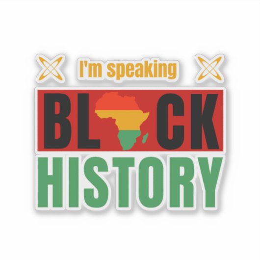 I'm Speaking Black History Month Teacher  Sticker (Voorkant)