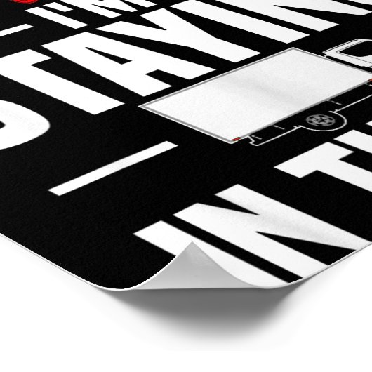 I'm Staying In Tha Van Funny Phasmophobia Women's Poster (Hoek)