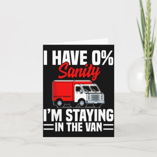 I'm Staying In Tha Van Phasmophobia Funny Gamer Me Kaart (Voorkant)