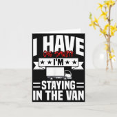 I'm Staying In Tha Van Phasmophobia Funny Gamer Me Kaart (Gele Bloem)