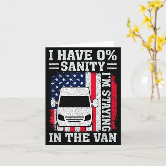 I'm Staying In Tha Van Phasmophobia Funny Man Wome Kaart (Gele Bloem)