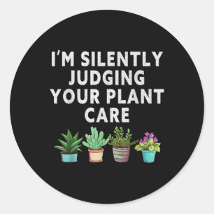 IM stil beoordelen van uw Plant zorg tuinman Plant Ronde Sticker