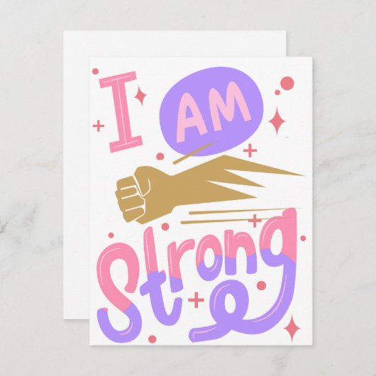 IM STRONG FEESTDAGENKAART (Voorkant / Achterkant)