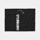 I'm Stubborn Funny Ity Character Reference  Fleece Deken (Voorkant (Horizontaal))