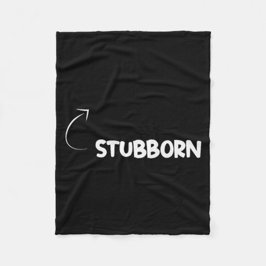 I'm Stubborn Funny Ity Character Reference  Fleece Deken (Voorkant)