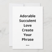 Im Stuck On You Cactus Succulent Valentines Day Cu Feestdagenkaart (Achterkant)
