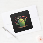Im Stuck On You Classic Romantic Style  Vierkante Sticker (Envelop)