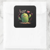 Im Stuck On You Classic Romantic Style  Vierkante Sticker (Tas)