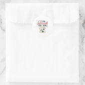 Im Stuck On You Clean Romantic Style  Ronde Sticker (Tas)