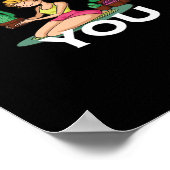 Im Stuck On You Funny Cactus Gardening Playful Des Poster (Hoek)