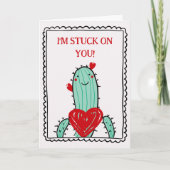 I'm Stuck On You Funny Kids Valentine's Day  Kaart (Voorkant)