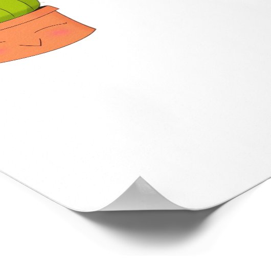 Im Stuck On You Happy Cactus Playful Design  Poster (Hoek)