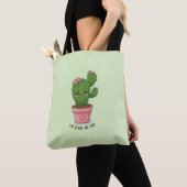 I'm Stuck On You: Schattigee Cactus Valentijnsdag Tote Bag (Dichtbij)