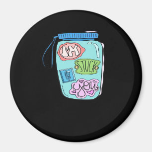 Im Stuck On You Sticker Minimaal Liefdesontwerp  Magneet