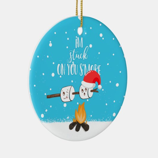 I'm stuck on your s'more funny joke christmas keramisch ornament (Rechts)