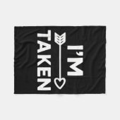 Im Taken Relationship Love Couple Valentines  Fleece Deken (Voorkant (Horizontaal))