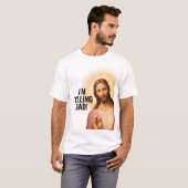 I'm Telling Dad - Funny Jesus Meme T-shirt (Voorkant volledig)