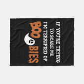 I'm Terrified Of Ies, Halloween Funny I'm Ed  Fleece Deken (Voorkant (Horizontaal))