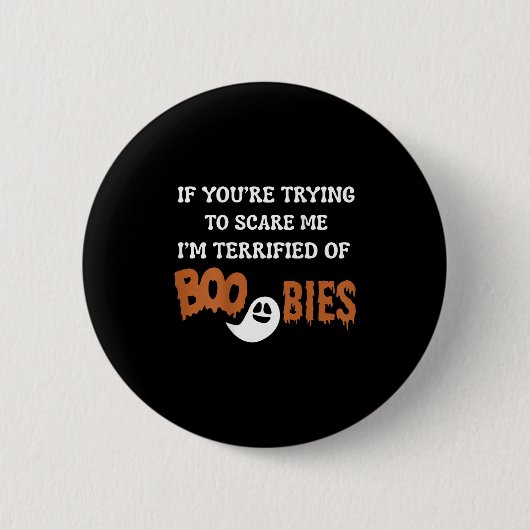 I'm Terrified Of Ies, Halloween Funny I'm Ed  Ronde Button 5,7 Cm (Voorkant)
