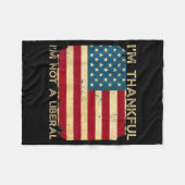 I'm Thankful I'm Not A Liberal Funny Thanksgiving Fleece Deken (Voorkant (Horizontaal))