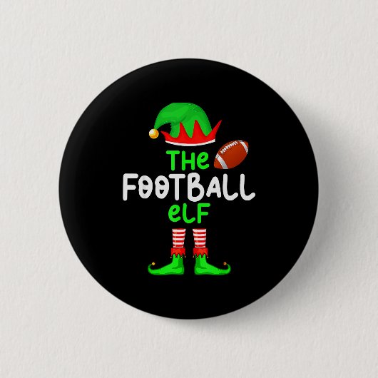 I'm The American Football Elf Christmas Matching P Ronde Button 5,7 Cm (Voorkant)